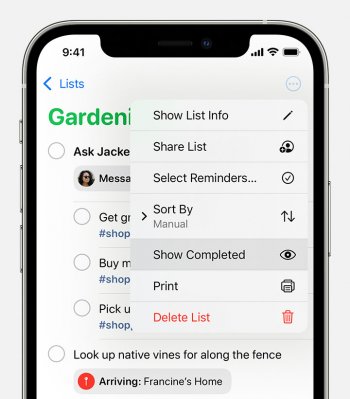 Aplikace Připomínky pro iPhone a iPad