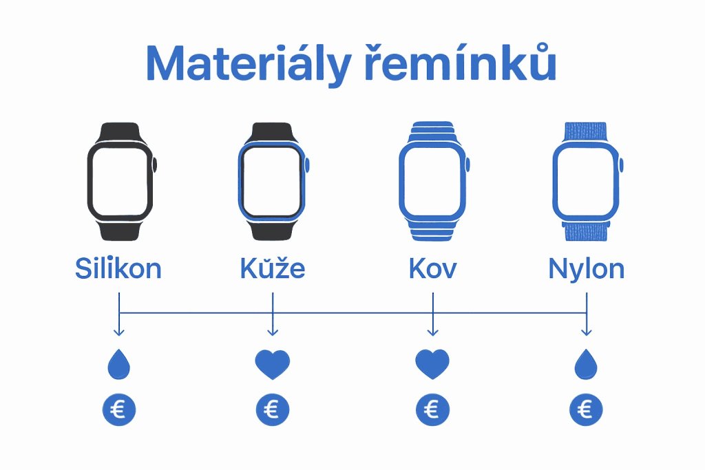 Přehled výhod a nevýhod typů řemínků Apple Watch Přehled výhod a nevýhod typů řemínků Apple Watch