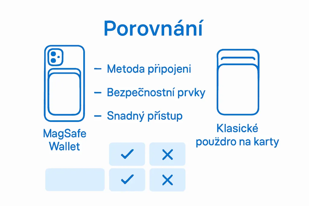 Přehledn&aacute; infografika: MagSafe peněženky vs. klasick&eacute; peněženky