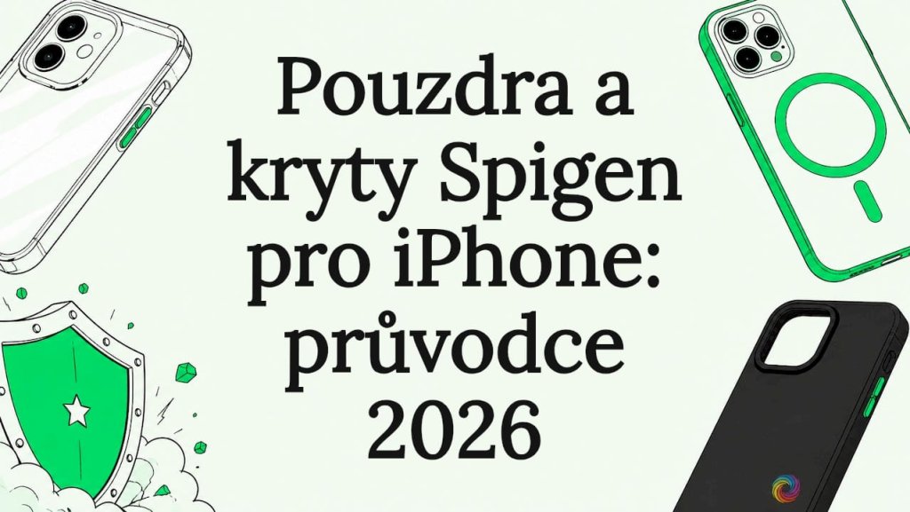 Ilustrační grafika s ozdobným titulkem pro pouzdra Spigen Ilustrační grafika s ozdobným titulkem pro pouzdra Spigen