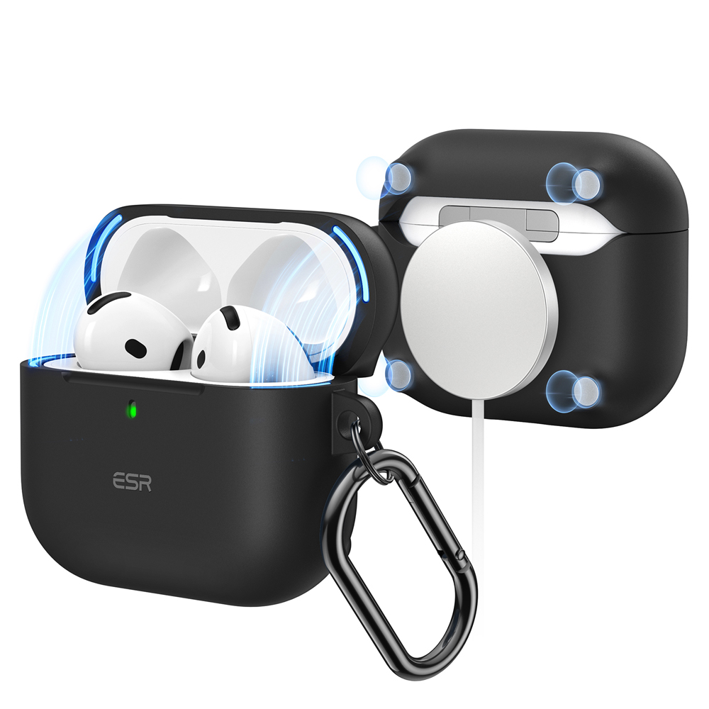 Cloud Soft AirPods 4 Silikonov&eacute; Pouzdro čern&eacute;