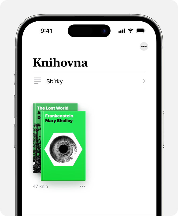 Knihovna a organizace knih v Apple Books / Apple Knihy