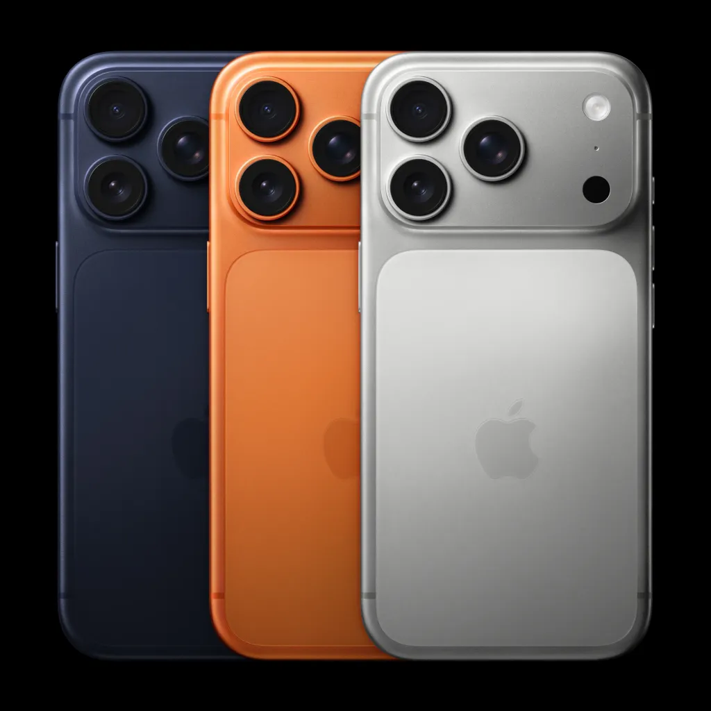 Barevn&eacute; varianty iPhone 17 Pro a 17 Pro Max