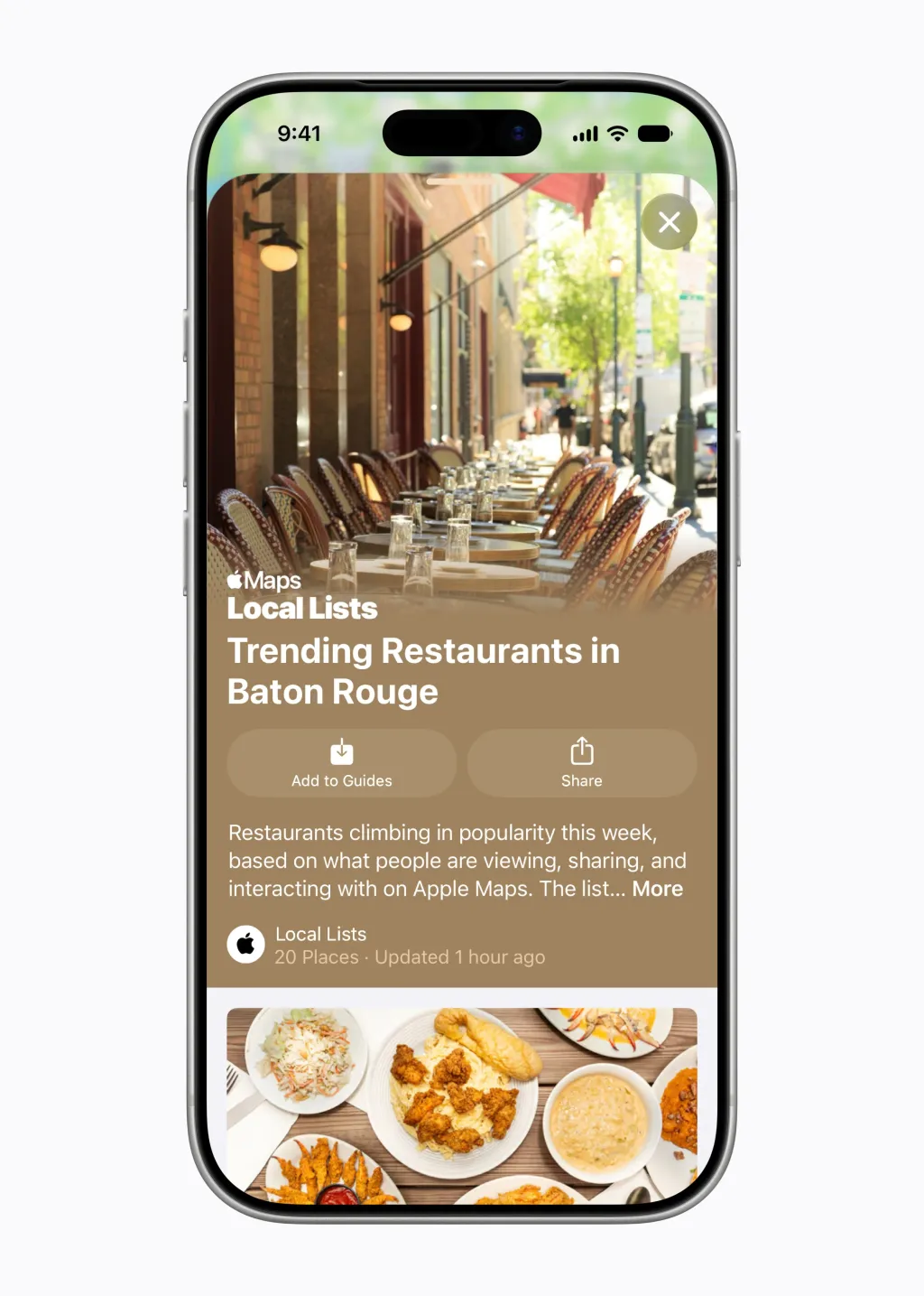M&iacute;stn&iacute; seznamy v Apple Map&aacute;ch s doporučen&yacute;mi restauracemi