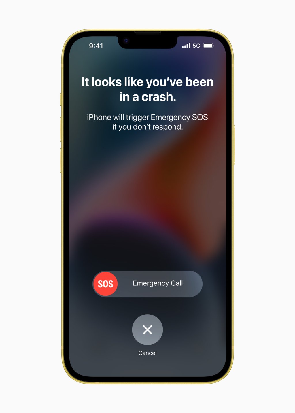 Funkce Crash Detection využívá specializované komponenty spojené s algoritmy navrženými společností Apple, které rozpoznají vážnou autonehodu a automaticky vytočí tísňovou linku, když je uživatel v bezvědomí nebo nedosáhne na svůj iPhone.