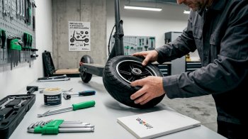 Jak nasadit celogumovou plnou pneumatiku na koloběžku