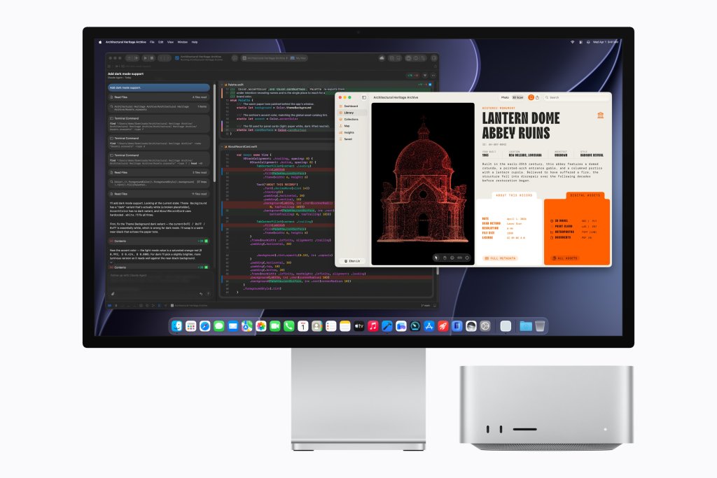 Mac Studio s M5 Ultra při lok&aacute;ln&iacute; pr&aacute;ci s AI modelem v LM Studiu a vědeck&eacute; anal&yacute;ze v MATLABu