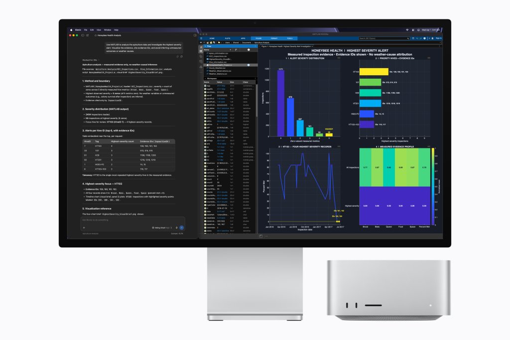 Mac Studio M5 Ultra – LM Studio, MATLAB a profesionální AI výpočty Mac Studio s čipem M5 Ultra při lokálním zpracování AI modelů a vědecké analýze