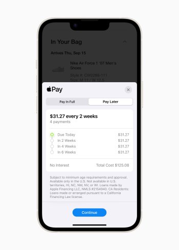 Společnost Apple představil Apple Pay Later