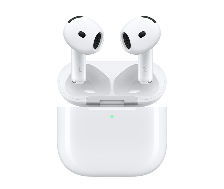 Apple AirPods 4 v nabíjecím pouzdře s otevřeným designem bez nástavců, ideální pro pohodlné a univerzální nošení. Verze s aktivním potlačením hluku (ANC) i bez něj. Apple AirPods 4 v nabíjecím pouzdře s otevřeným designem bez nástavců, ideální pro pohodlné a univerzální nošení. Verze s aktivním potlačením hluku (ANC) i bez něj.