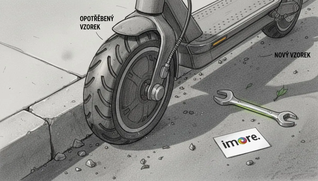 Podrobný záběr na sjetý vzorek pneumatiky Podrobný záběr na sjetý vzorek pneumatiky