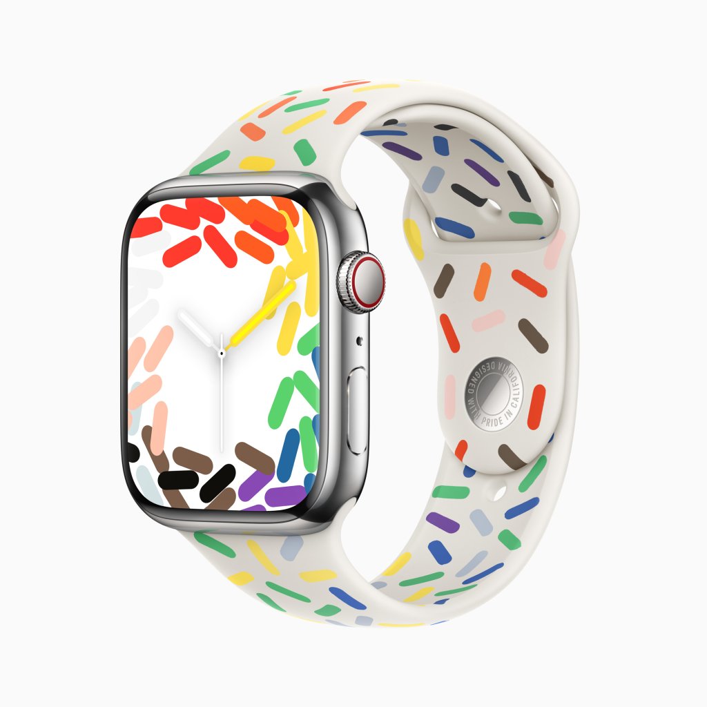 Apple představuje nový sportovní náramek Pride Edition s odpovídajícím ciferníkem a tapetou pro iOS. Apple představuje nový sportovní náramek Pride Edition s odpovídajícím ciferníkem a tapetou pro iOS.