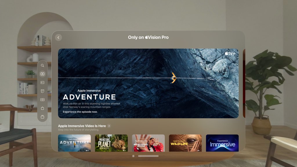 Uživatel&eacute; Vision Pro si mohou vyzkou&scaron;et vybran&eacute; s&eacute;rie a filmy Apple Immersive Video - včetně Dobrodružstv&iacute;, Alicia Keys: a Divok&yacute; život - v aplikaci Apple TV bez dal&scaron;&iacute;ch poplatků.