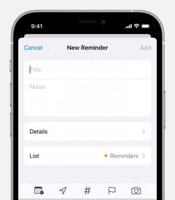 Aplikace Připomínky pro iPhone a iPad