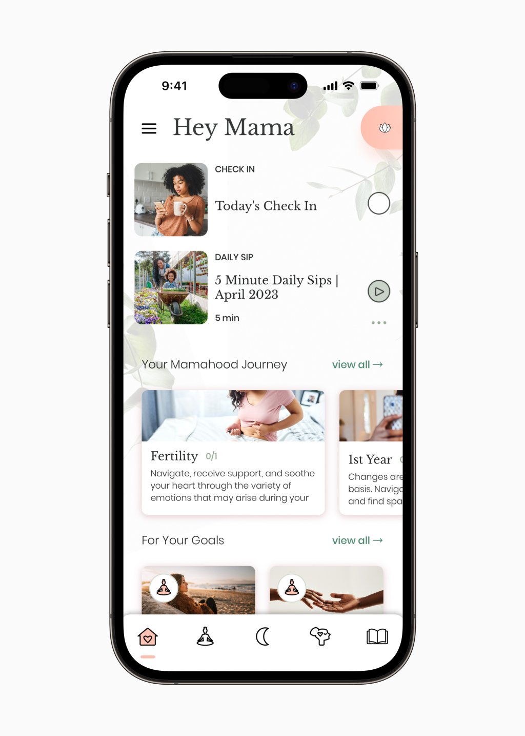 Od roku 2020 aplikace Mindful Mamas pom&aacute;h&aacute; matk&aacute;m naj&iacute;t si čas pro sebe prostřednictv&iacute;m meditace s průvodcem založen&eacute; na důkazech, př&iacute;běhů o sp&aacute;nku a lekc&iacute;, kter&eacute; uživatelk&aacute;m pom&aacute;haj&iacute; snižovat &uacute;zkost a stres.