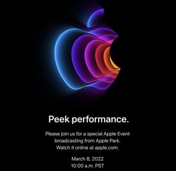 Apple Event — 8. Března 2022