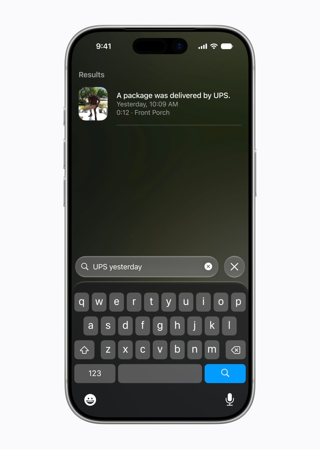 Aplikace Domácnost umožňuje vyhledávat konkrétní události ve videích z kamer Vyhledávání záběrů z domácí kamery pomocí Apple Intelligence