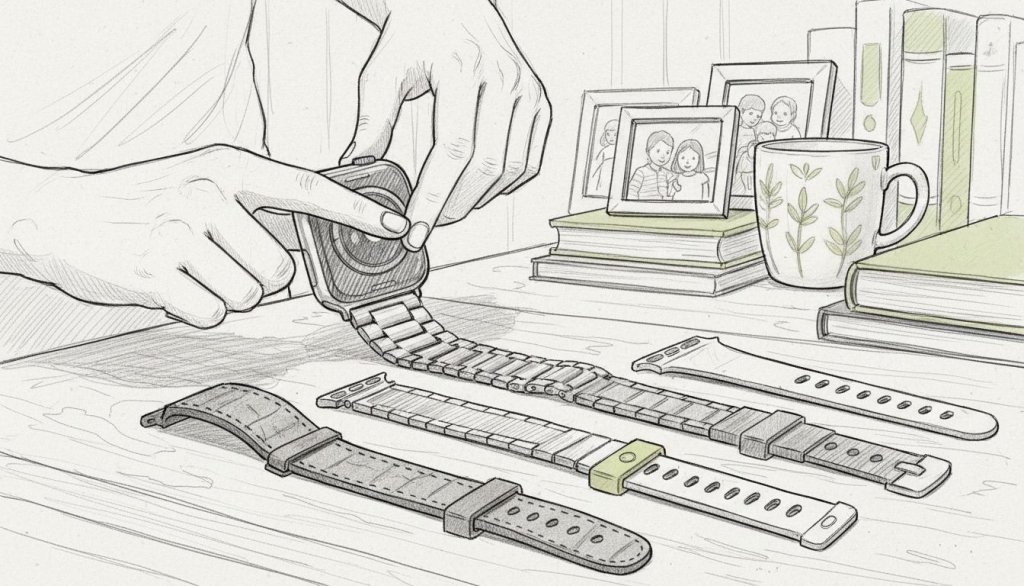 V&yacute;měna p&aacute;sku u Apple Watch krok za krokem