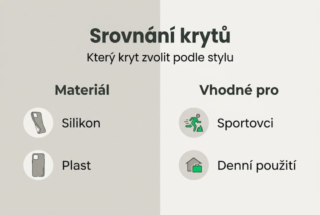 Přehledná infografika: porovnání jednotlivých typů krytů Přehledná infografika: porovnání jednotlivých typů krytů