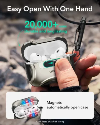 ESR Titanium FlickLock – prémiové pouzdro, které AirPods Pro 3 opravdu ochrání