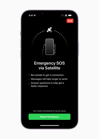 Tísňové volání SOS přes satelit je už k dispozici v řadě iPhone 14 v USA a Kanadě