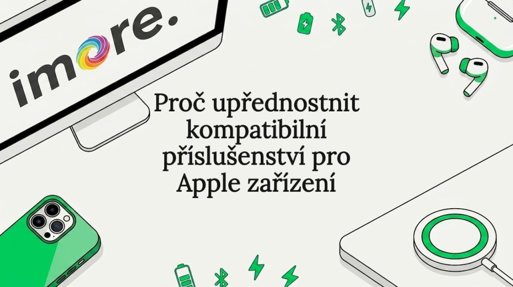 Ilustračn&iacute; vektorov&aacute; grafika s doplňky kompatibiln&iacute;mi s Apple, kter&eacute; elegantně lemuj&iacute; prostor pro nadpis.