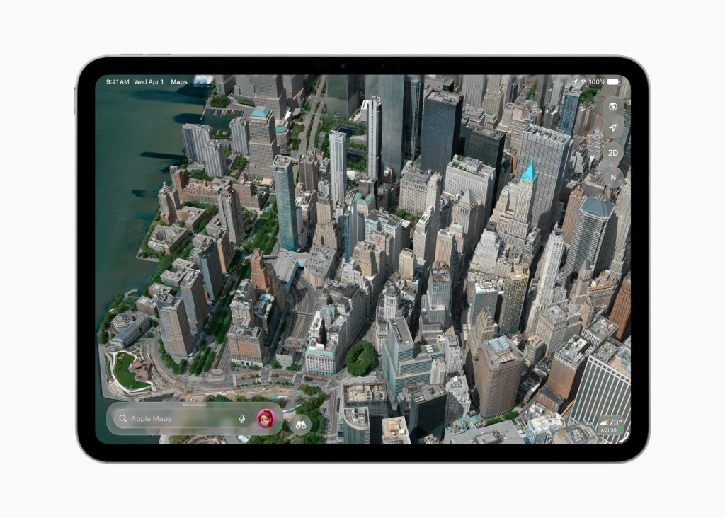 Apple Mapy v iPadOS 27 přinášejí vylepšený Flyover Apple Mapy v iPadOS 27 s detailním 3D zobrazením města ve Flyoveru