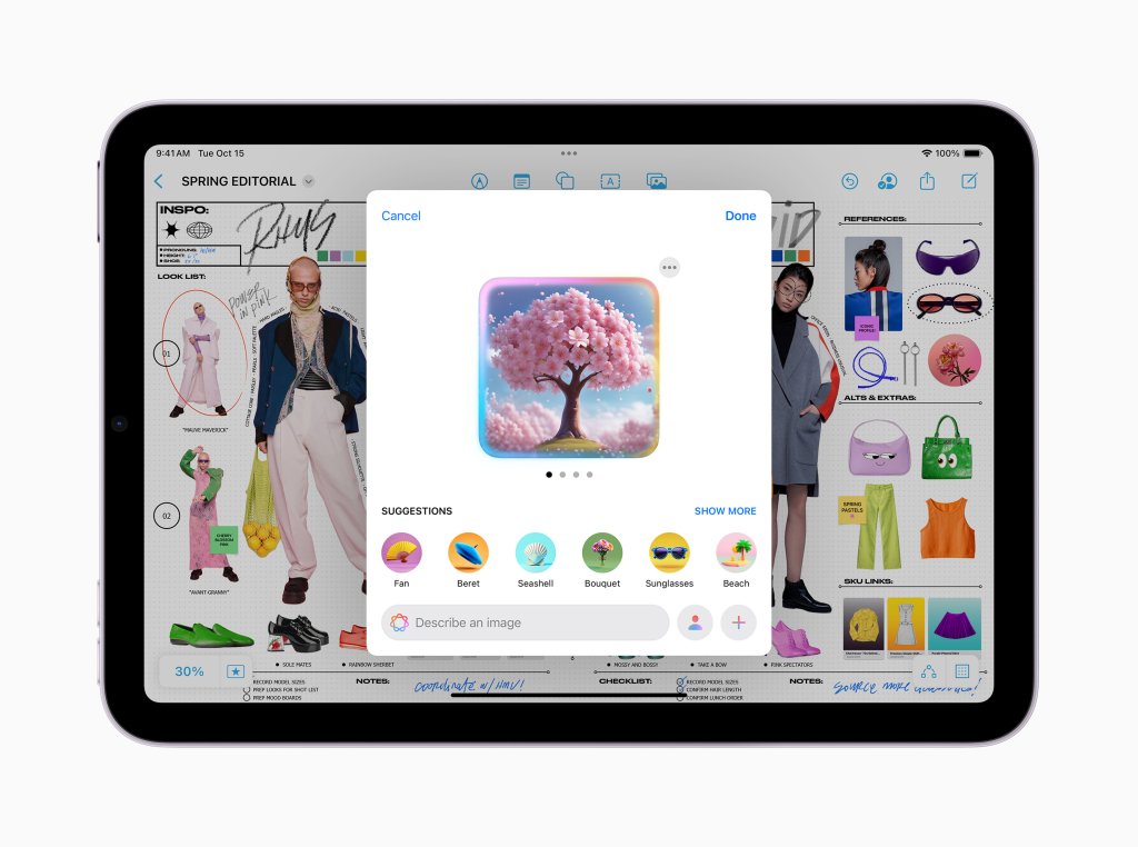 Image Playground umožňuje uživatelům vytv&aacute;řet kreativn&iacute; obr&aacute;zky během sekund v aplikac&iacute;ch jako Freeform.