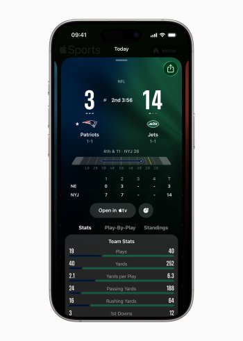 Apple Sports přichází do Česka: Rychlé výsledky, statistiky a živé aktivity přímo na vašem iPhonu