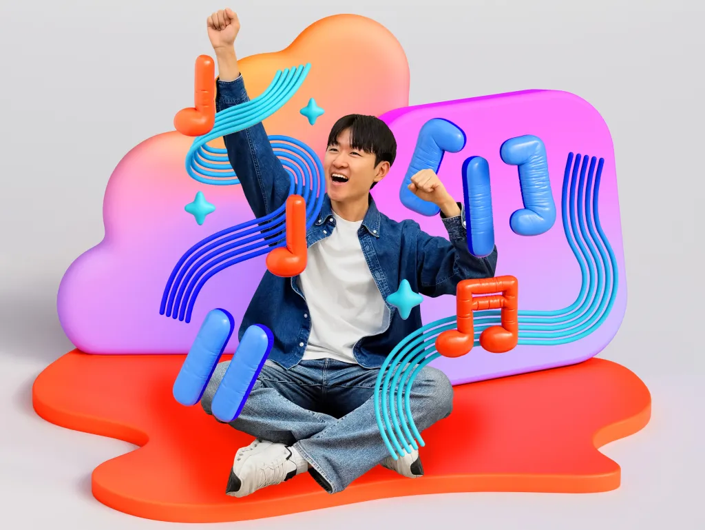 Yoonjae Joung vytvořil aplikaci LeViola pro dostupnější hudební vzdělávání Yoonjae Joung s hudebními grafickými prvky představujícími aplikaci LeViola