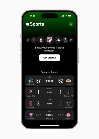 V App Store je nyní ke stažení aplikace Apple Sports pro iPhone, která fanouškům nabízí přístup k výsledkům, statistikám a dalším informacím v reálném čase.