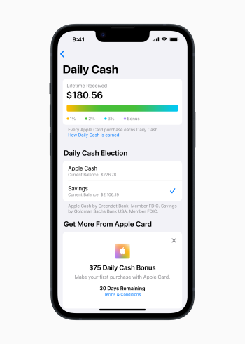 Apple Card umožní uživatelům zvyšovat odměny a spořit