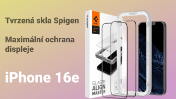 Tvrzená skla Spigen pro iPhone 16e: Maximální ochrana displeje a 100% kompatibilita s kryty