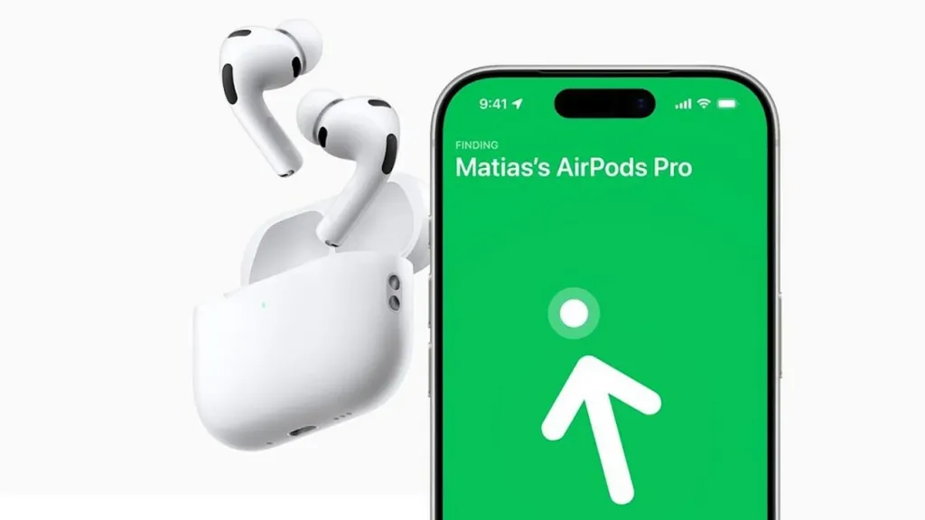 Přesné hledání Find My s čipem U2 v AirPods Pro 3 AirPods Pro 3 přesné hledání s U2 čipem