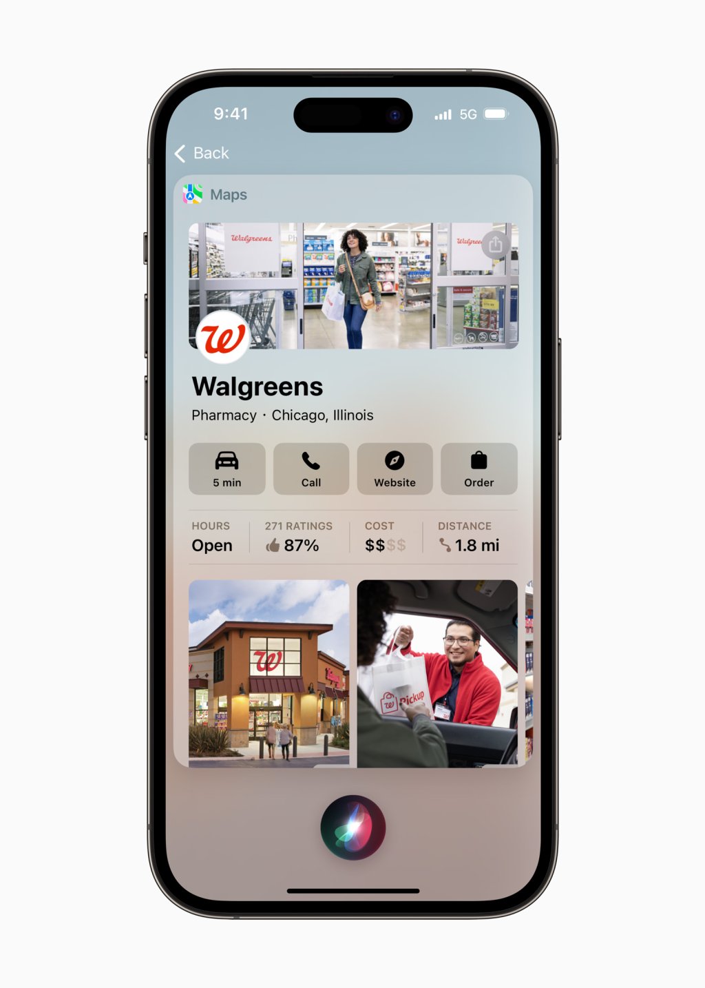 Informace na kartě Mapy se zobrazují více než miliardě uživatelů Apple v aplikacích Siri, Peněženka, Zprávy a dalších.