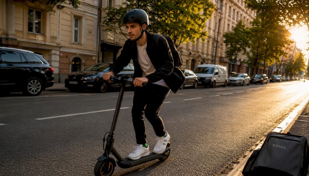 Jak&eacute; to je jezdit po městě na elektrokoloběžce s pevn&yacute;mi gumami