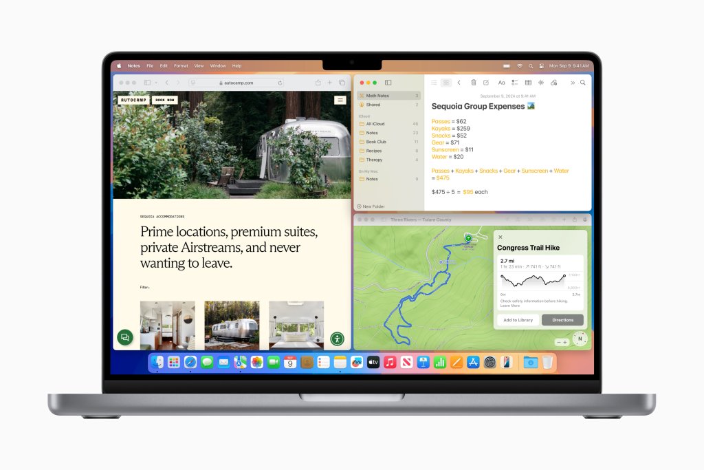 Zjednodu&scaron;en&aacute; organizace oken v macOS Sequoia umožňuje snadn&eacute; přetahov&aacute;n&iacute; a skl&aacute;d&aacute;n&iacute; oken vedle sebe nebo do rohů, což usnadňuje multitasking s v&iacute;ce otevřen&yacute;mi okny.