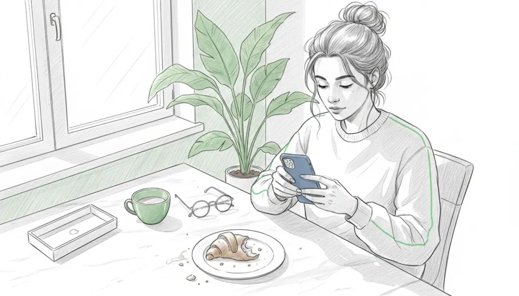 Žena si nasazuje silikonov&yacute; obal na svůj iPhone.
