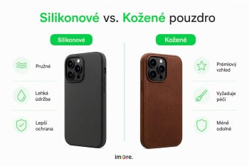 Silikonové vs. kožené pouzdro na iPhone: jak vybrat