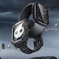 Supcase Unicorn Beetle Pro & Tempered Glass Apple Watch 4/5/6/7/8/9/SE (44/45mm) Black