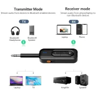 Tech-Protect Ultraboost AU03 Bluetooth 6.0 AUX adaptér 3,5 mm TX/RX, černý