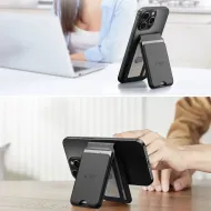 Tech-Protect MagWallet Stand MagSafe – držák na 4–5 karet se stojánkem a RFID