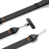 Spigen Universal Adjustable Lanyard Strap Wrist – nastavitelné poutko na zápěstí, černá