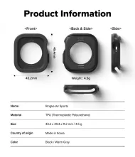 Kryt Ringke AirSports Apple Watch 10/11 (46mm) černý