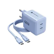 Forcell F-Energy GaN III Crystal Color 60W nabíječka 2× USB-C s kabelem