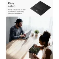 Spigen SlimFold LD201-S8 stojánek na notebook a tablet do 16" Space Grey