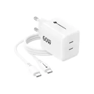 Forcell F-Energy GaN III Crystal Color 60W nabíječka 2× USB-C s kabelem