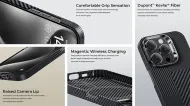 Benks Montage ArmorAir MagSafe Kevlar 600D+1500D iPhone 15 černý