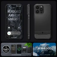 Pouzdro Spigen Rugged Armor MagFit iPhone 15 Pro Max Matte Black