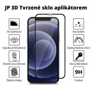 JP 3D sklo s instalačním rámečkem, iPhone XR, černé